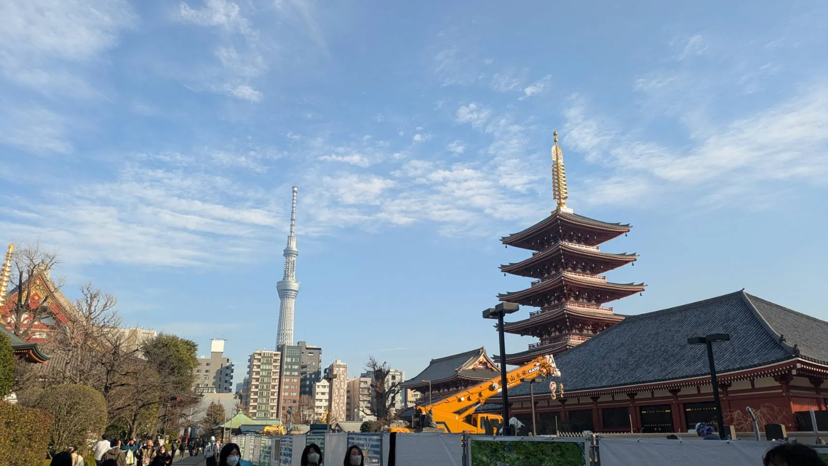Senso-ji Temple and Tokyo Skytree in Asakusa